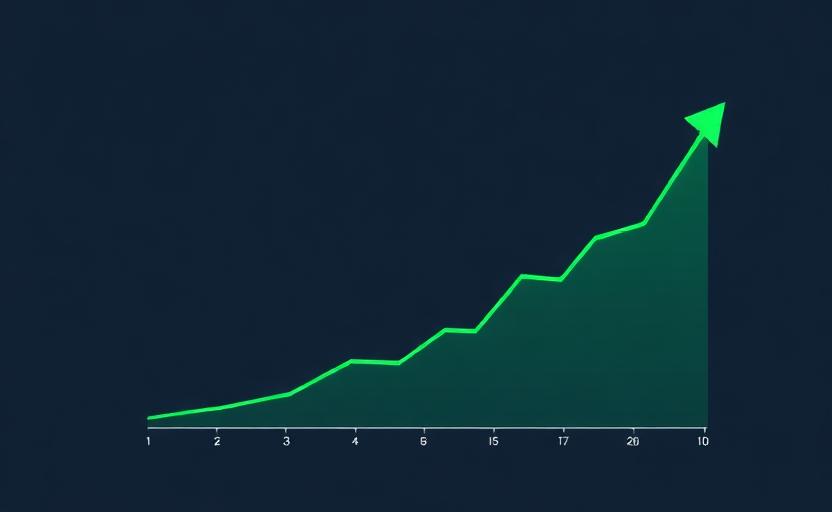 Gráfico de crescimento de investimentos